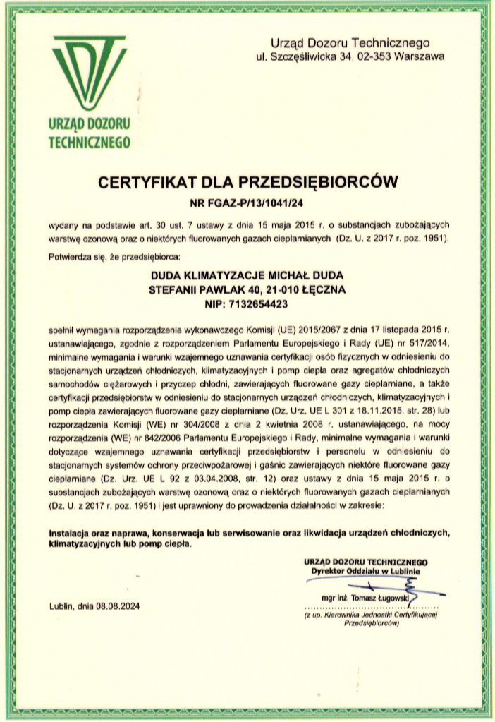 Fgaz-Dudaklimatyzacje